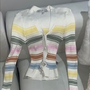 & Other Stories Multicolor Striped Cardigan